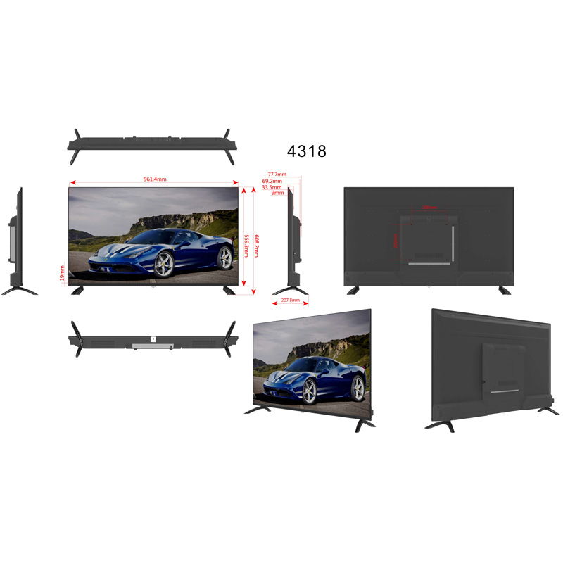 65 76 Monitor de TV sem moldura de 86 polegadas